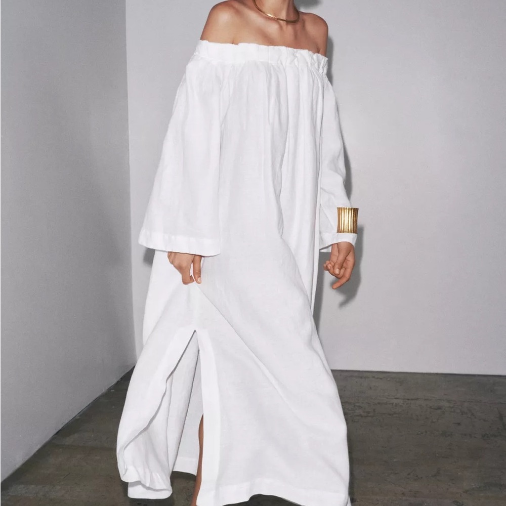 Zara 100% LINEN DRESS ZW COLLECTION